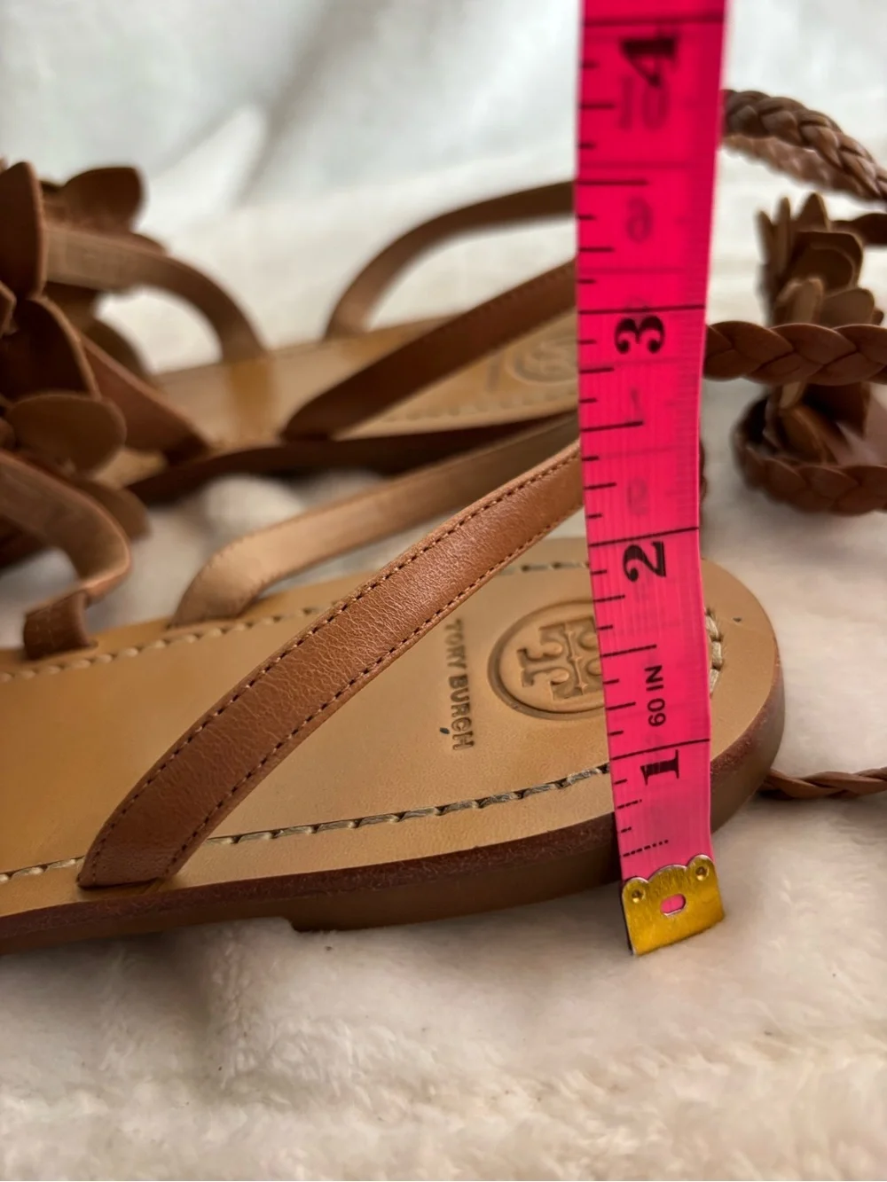 Tory Burch Blossom Gladiator Leather Wrap Sandals Size 10.5